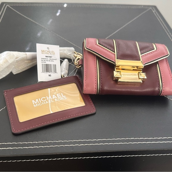 🔥🔥NWT Michael Kors Whitney Colorblock Strips Quilted (Bundle Deal) w/ wallet - Picture 13 of 14